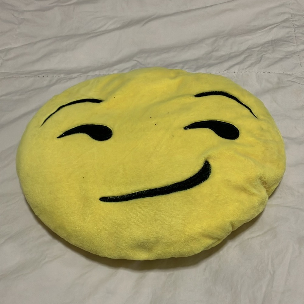 Smirk Emoji Pillow